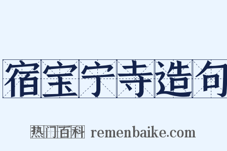 宿宝宁寺造句是什么意思的图片